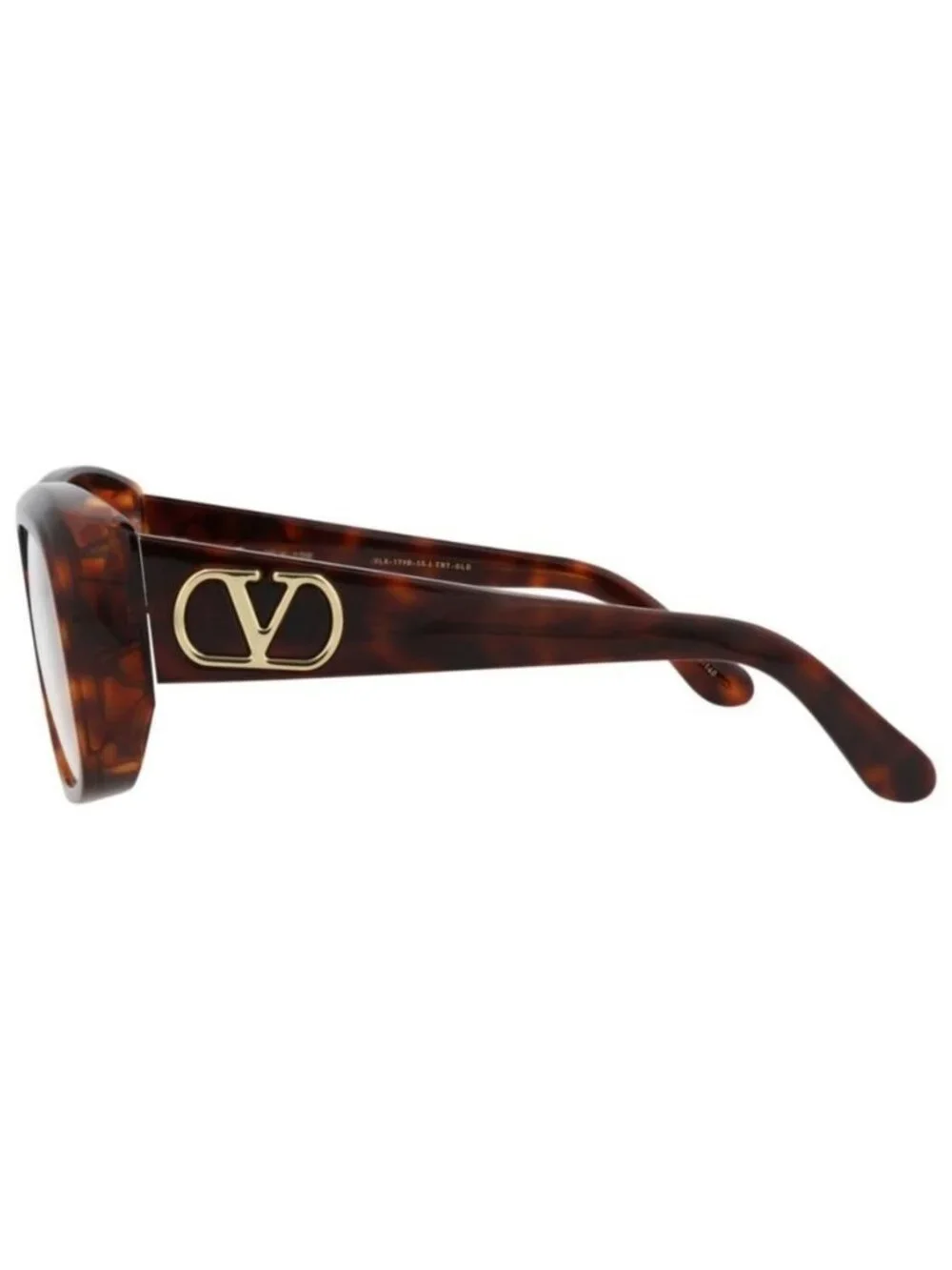 New Valentino Unisex Square/Rectangle Havana-Havana-Transparent Fashion Designer